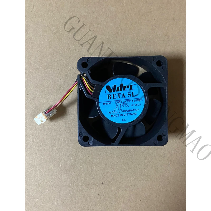 

HJY 1 piece suitable for NIDEC D06T-24TS14 fan 24.5(V) 0.11(A) 4wire 60*60*25MM