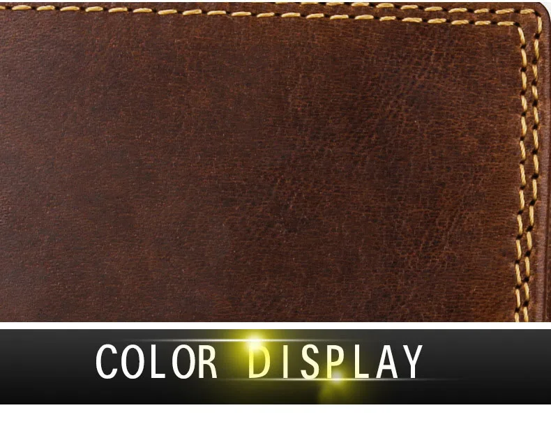 Name Angepasst Männer RFID Brieftaschen Hohe Qualität Echtes Leder Retro Männlichen Münzfach Karte Halter Geld Tasche Männer Geldbörsen Für Geschenk – Detail 12