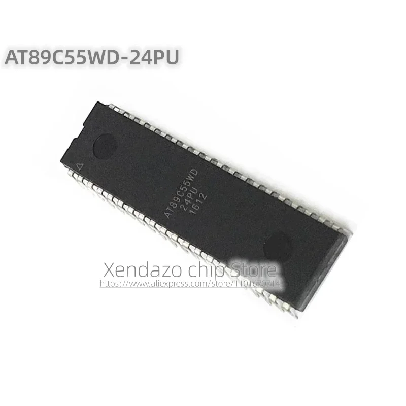 5pcs/lot AT89C55WD-24PU AT89C55WD 24PU DIP-40 package Original genuine Microcontroller chip
