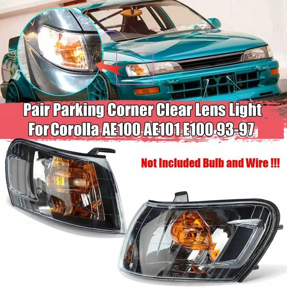 1 Pair Parking Corner Clear Lens Light for Toyota Corolla AE100 AE101 E100 1993-1997