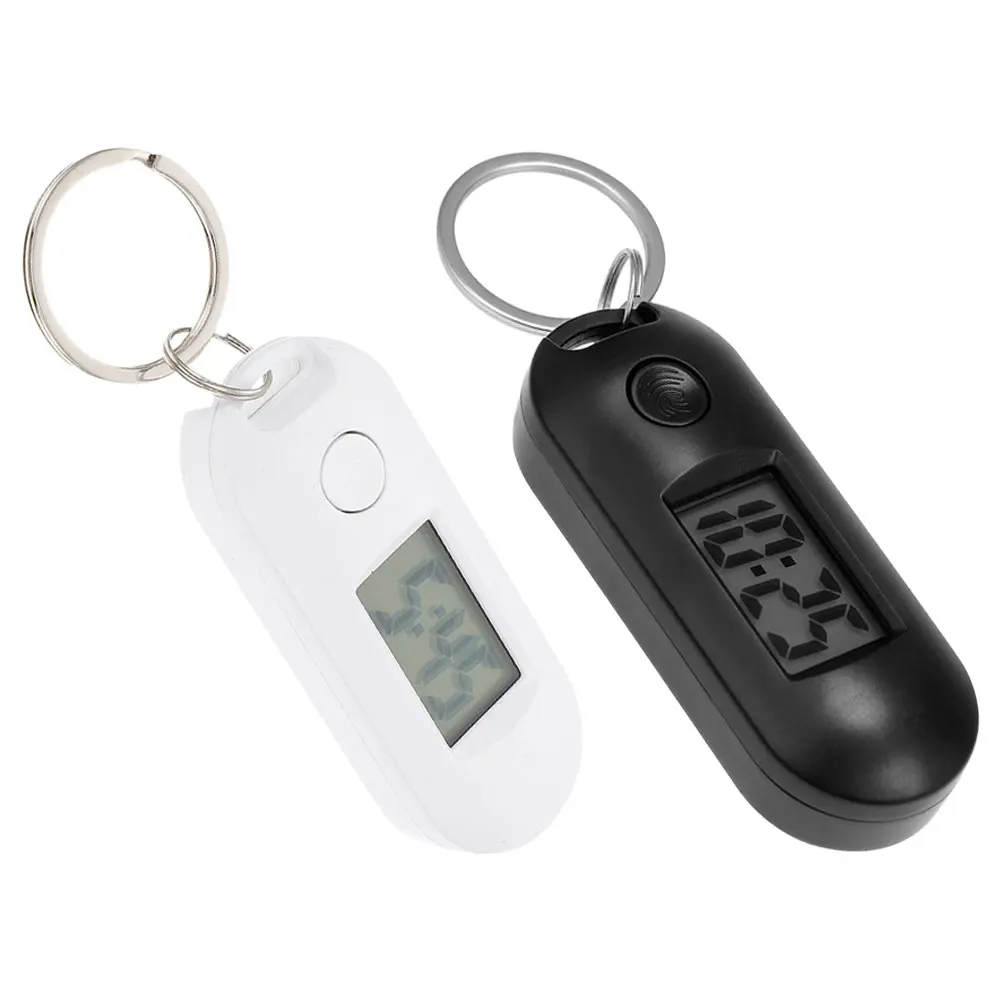 

2Pcs Electronic Watch Keychain Student Plastic Keychain Party Favors Silent Digital Hanging Watch Backpack Accessory