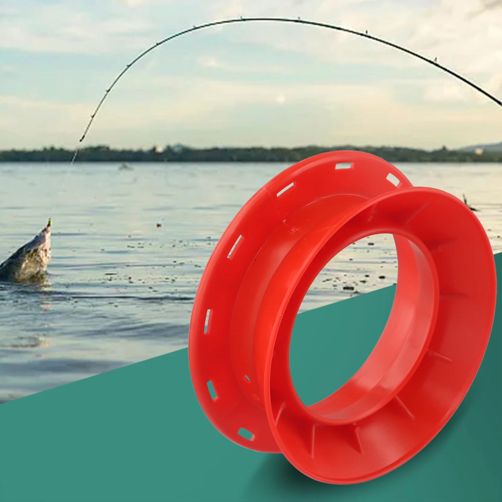 1pc Fishing Line Coiling Plate Handle Wire Winding Hand Reel Fishing Line Coiling Plate Hand Cranked Reel 120x80mm Random Color