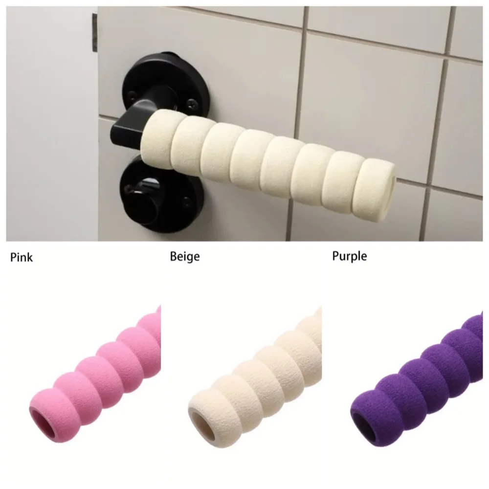 1pc Entry Door Spiral Sponge Handle Cover, Dedicated for Security Door, Anti-Collision & Anti-Static, Silent Anti-Bump Protector