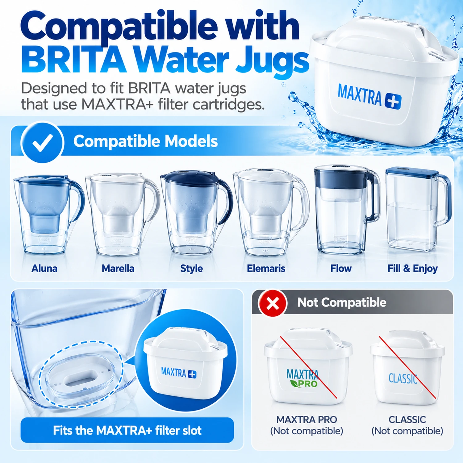 Brita Maxtra Water Filters Cartridge Activated Carbon Reduce Chlorine Limescale for Brita Series Jug Station Purifier Dispenser image 5