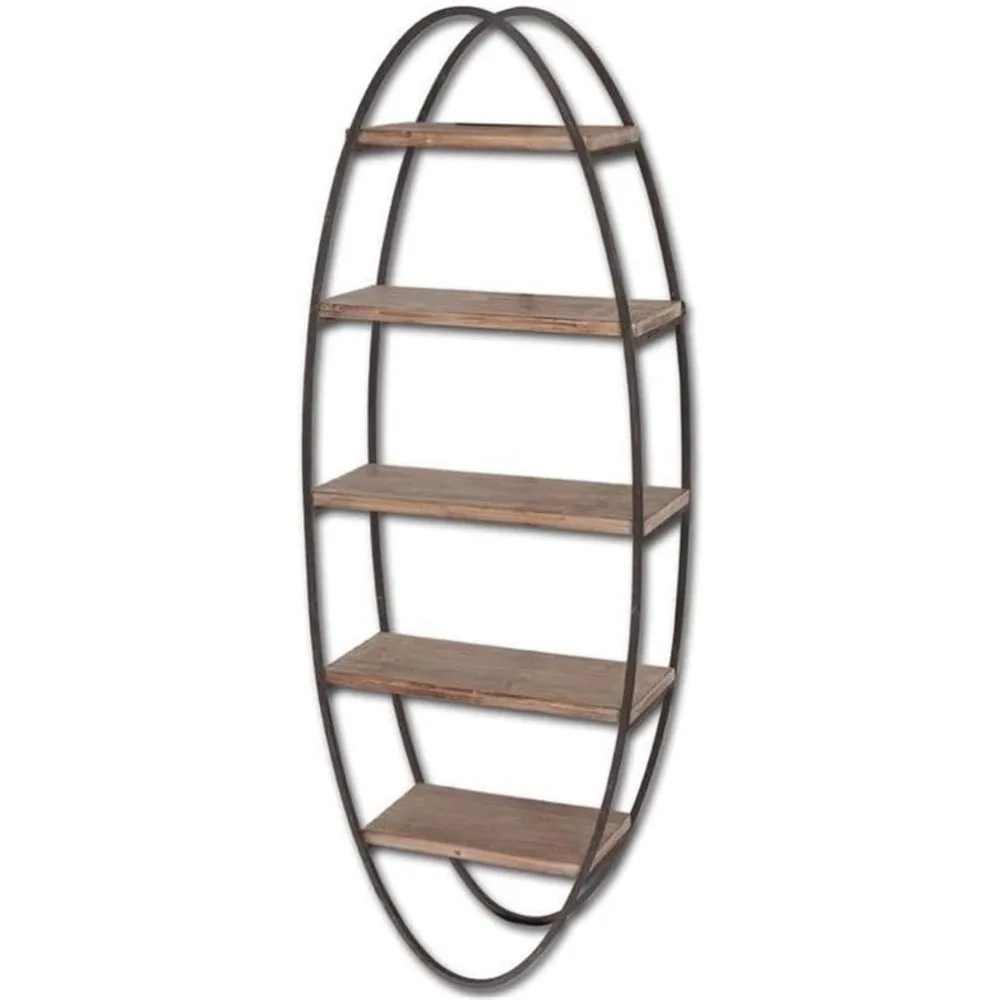 

Oval Shape Wall Shelf in Brown
