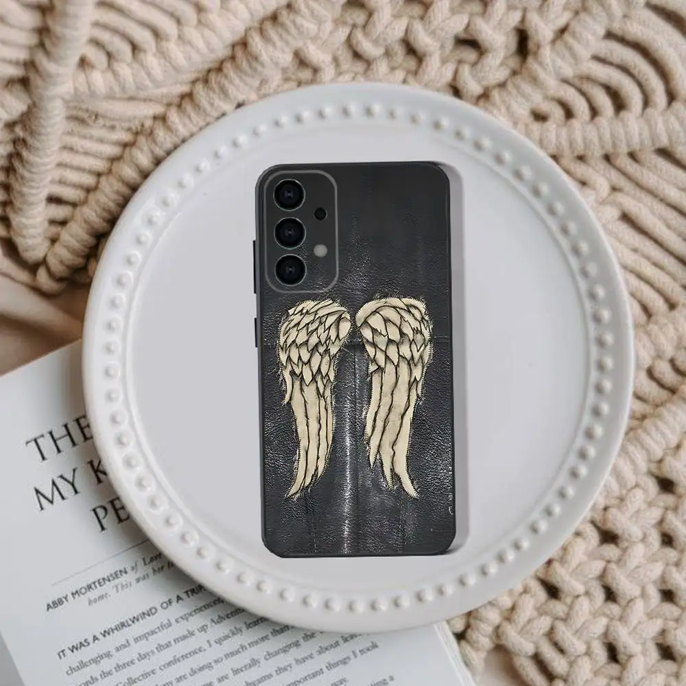 ดี-ดาริล ดิกสัน วิงส์ ซอมบี้สำหรับซัมซุงกาแล็คซี่ A73,31,32,72,41,53,52,71,22,5G,หมายเหตุ,J7,8,9 เคสโทรศัพท์สีดำนุ่ม