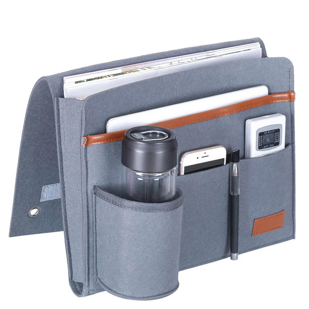 

Felt Sofa Armrest Storage Organizer Multi Pocket High Quality Couch Bedside Chair Armrest Pouch Practical Storage Bag