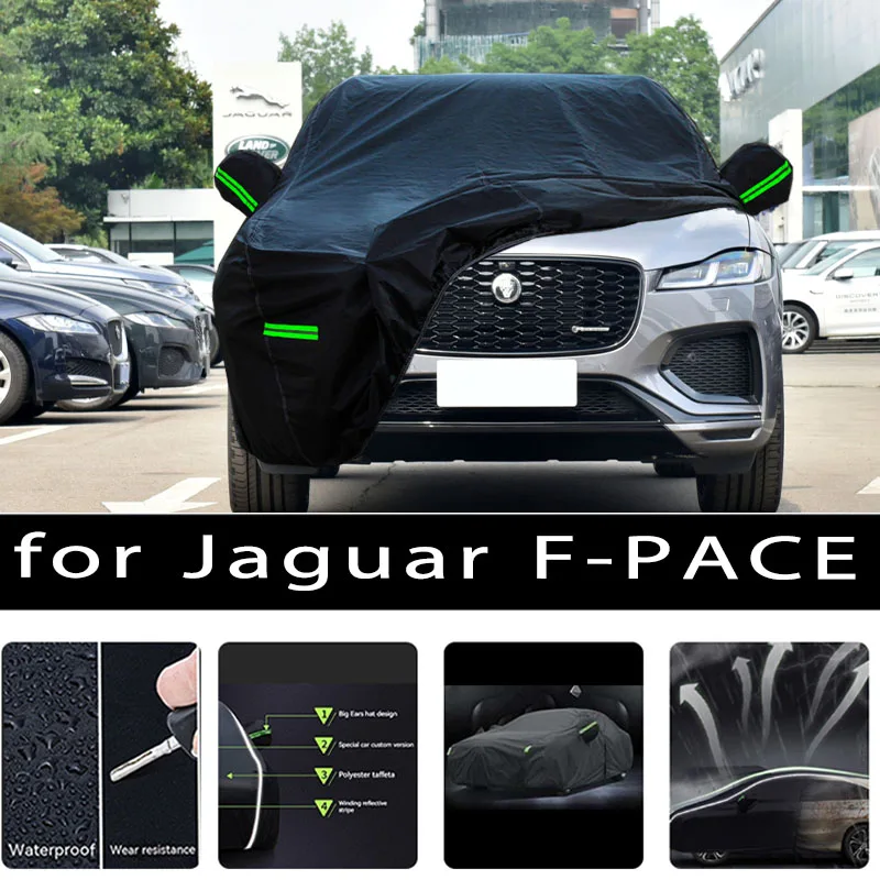 For JAGUAR F-PACE Outdoor Protection Full Car Covers Snow Cover Sunshade Waterproof Dustproof Exterior Car accessories