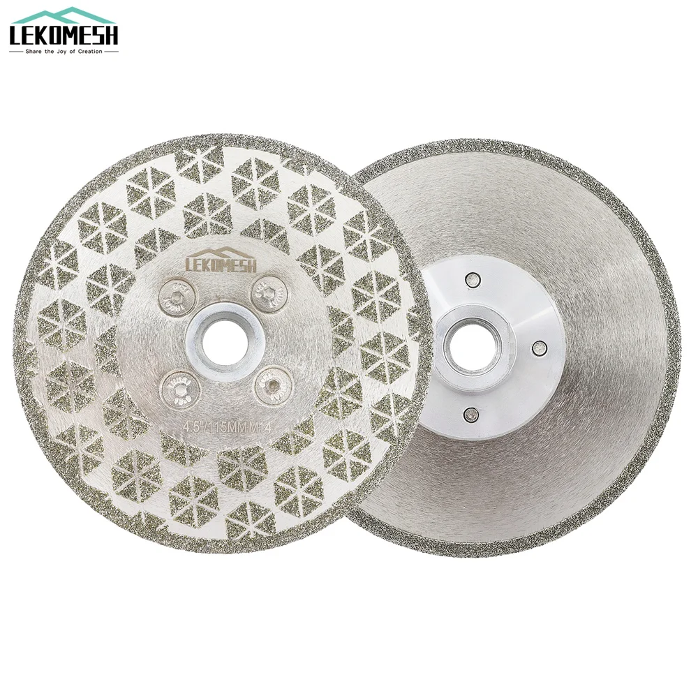 LEKOMESH-Lame de Scie Diamantée Simple Face Hexagonale, Revêtement Goutte, Disque Diamant Galvanisé, Granit, Céramique, Marbre, 105mm, 115mm, 125mm,