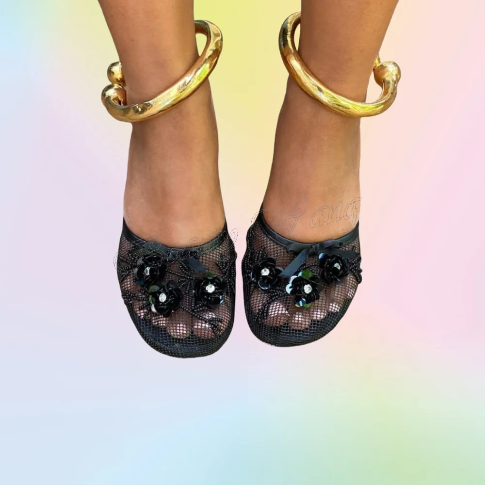 

Black Flower Decor Sandals Strange Style Heel Air Mesh Pink Shoes Pumps High Heel Shoes for Women 2025 Zapatos Para Mujere