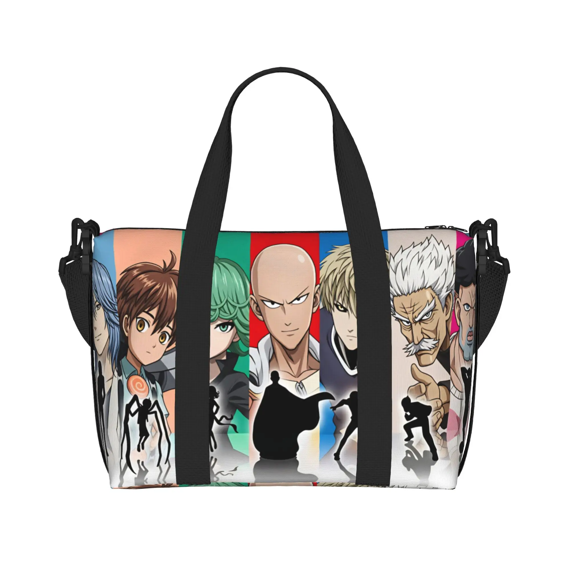 Custom Large O-Ones P-Punchs M-Mans Amai Mask Tote Bag for Women Child Empero Genos Shoulder Shopping Beach Gym Travel Bag