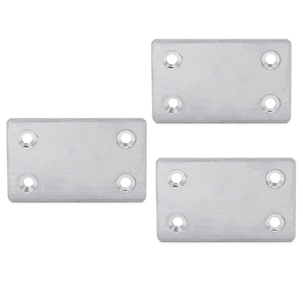 Furniture Connectors Fixing Piece Repair Plate Corner Brackets Furniture Flat Mending 4 Holes Connecting Fasteners image 3