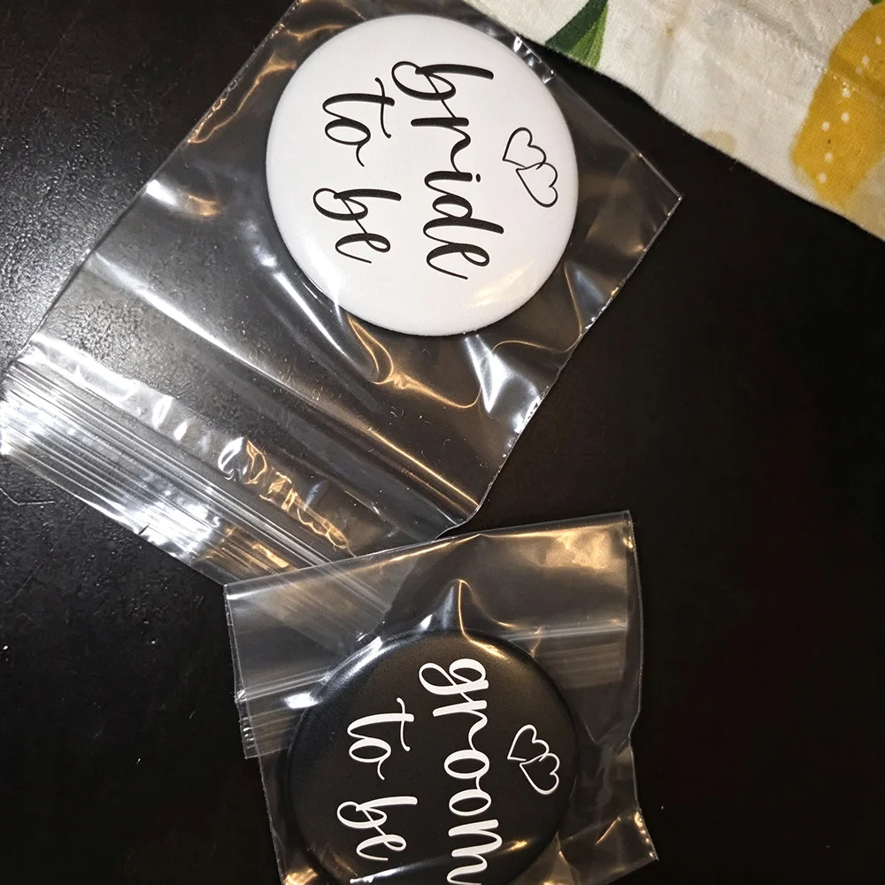 Bride and Groom Buttons Bachelorette Party Badge Wedding Shower Gifts Bride and Groom Pinback Button Set Wedding Team Favor