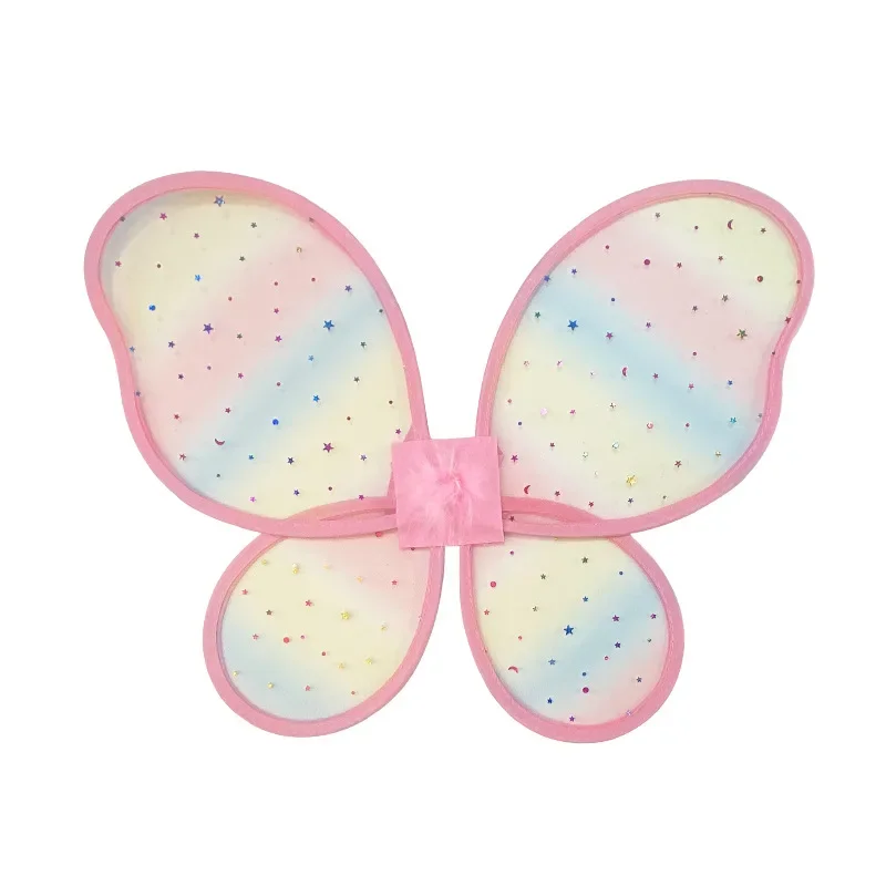 Adulto crianças 4 pçs simulação asas de borboleta apontou tutu saia bandana varinha princesa fada traje conjunto meninas festa vestir-se