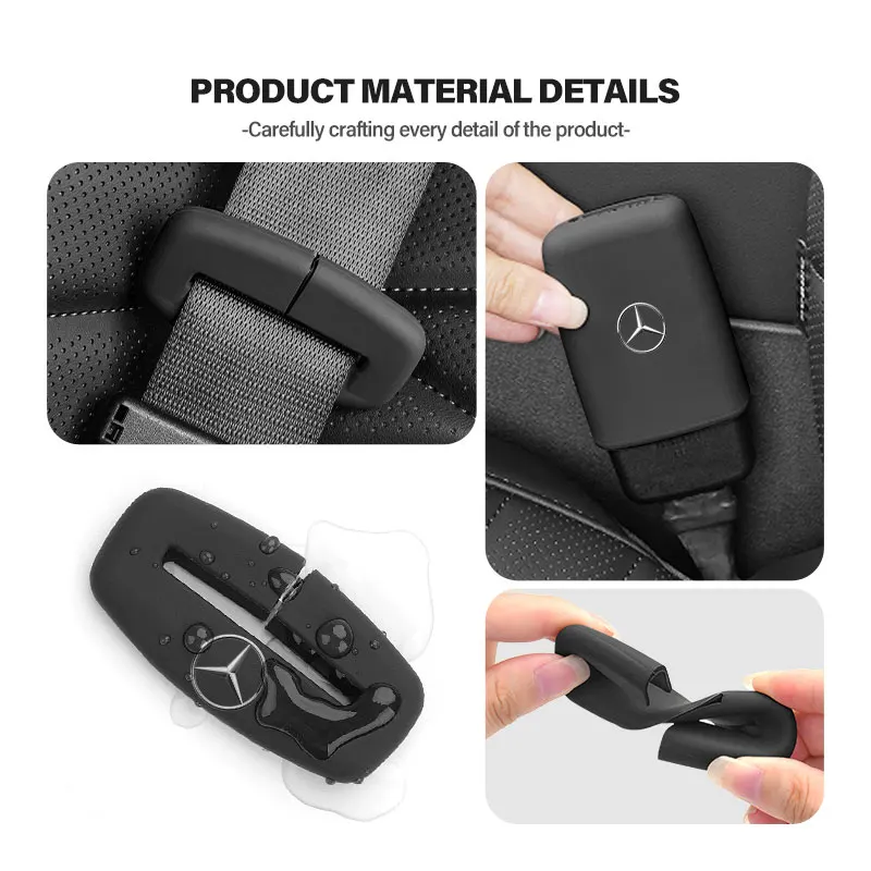 2pcs Silicone Car Seat Safety Belt Protection Buckle Clip Cover For Mercedes Benz AMG A C E S G Class W201 W210 W108 W204 W205