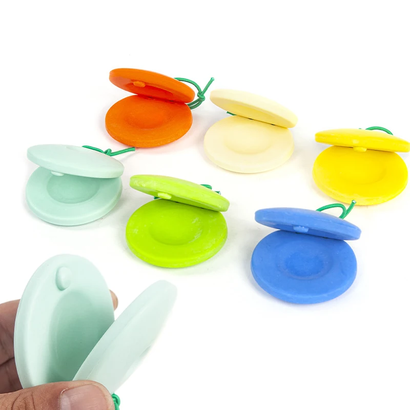 Castañuelas musicales de madera, instrumento de percusión, accesorios de entretenimiento, instrumentos adecuados para principiantes, cultivo de ritmo, TMZ, 1 ud.