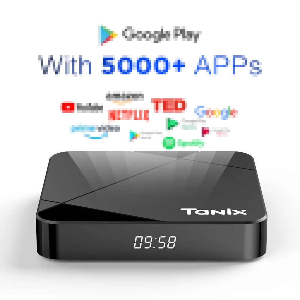 TANIX TX5 Amlogic S905Y5 Android14.0 4K Video LAN Wifi6 BT5.0 Voice Assistant Remote Control Game Media Stick Smart TV Box