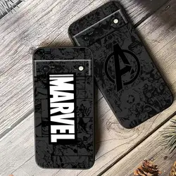 Мстители, классные комиксы Marvel, телефон, планшетофон для Google Pixel 8 7 6 Pro 6A 5A 5 4 4A XL, искусственная Черная оболочка, мягкий чехол из ТПУ, Обложка, чехлы