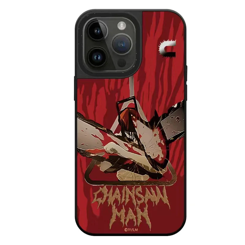 

Mirror Surface Anime Chainsaw Phone Case Cover for IPhone 11 12 13 14 15 Pro Max Case for IPhone 14 Pro Max