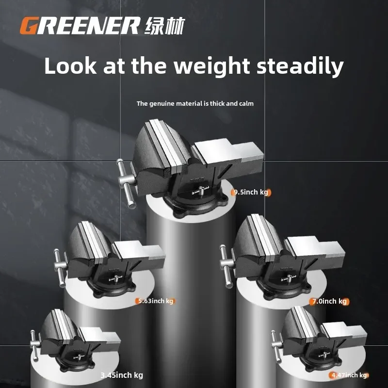 Heavy Duty Table Vise with Small Flat Clamp and Multifunctional Workbench for Industrial Use