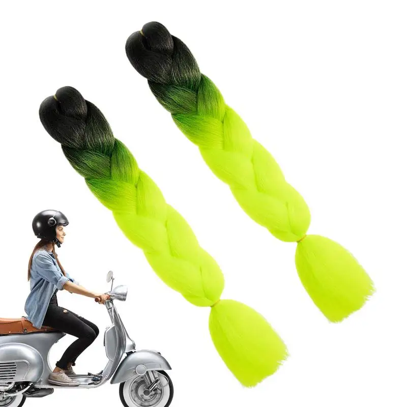 Motorbike Hats Braids Braids Hair Decoration Long Braids Ponytail Extension With Suction Cup For Bicycle Snow Sports And