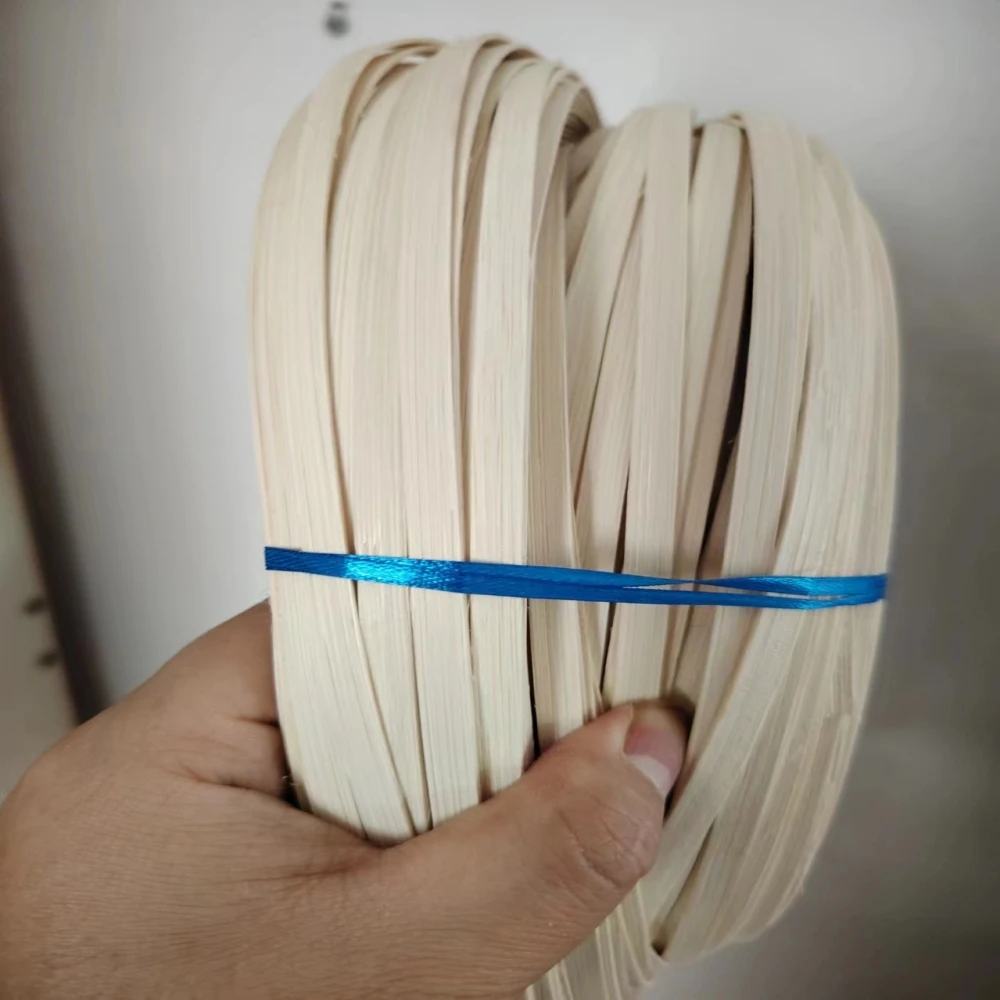 480G Flat Reed Rattan Core 6mm/8mm/10mm Natural Indonesian for Chair Repairing Basket Weaving Van Mat Making