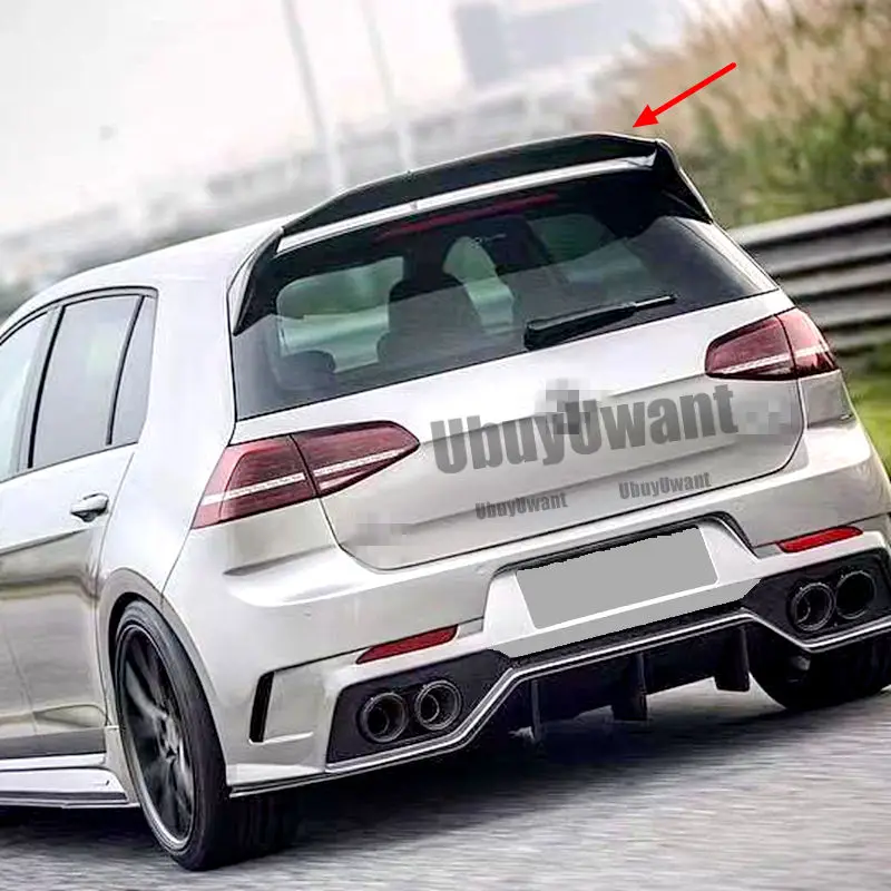 For Volkswagen Golf 7 MK7 GTI R GOLF7 MK7 7.5 Aspec Style Rear Spoiler Wing Spoiler Roof Extsnion Cover Trim Accessories