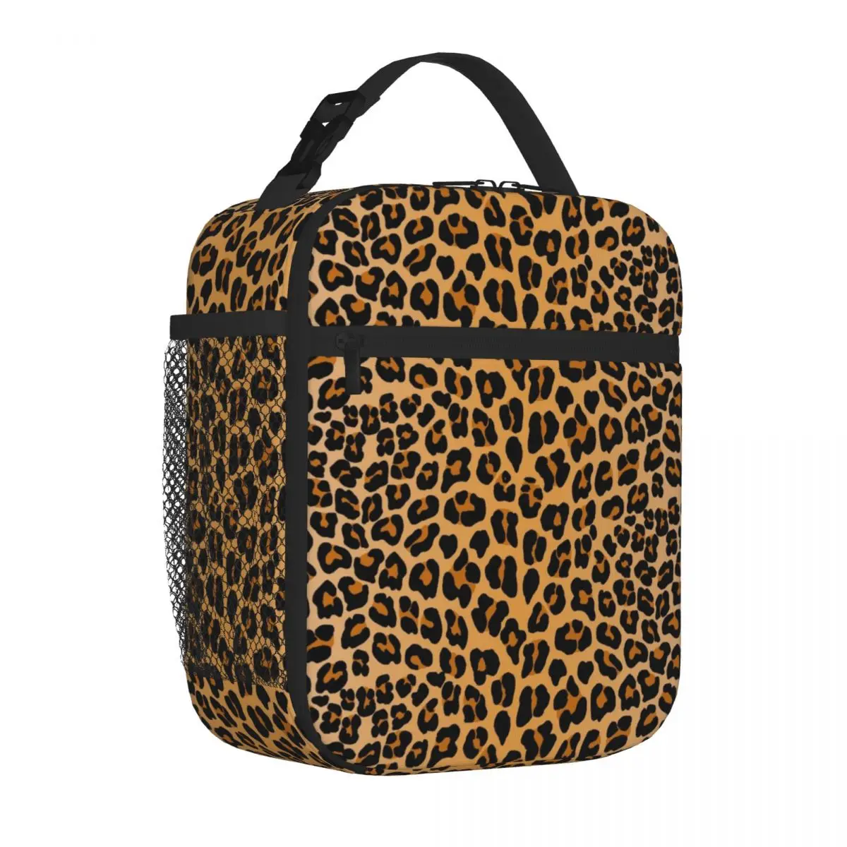 Bolsas de almuerzo con estampado de leopardo para mujer y niño, bolso de almuerzo portátil con aislamiento Bento Box, bolso de Picnic reutilizable, bolso térmico más fresco para la escuela