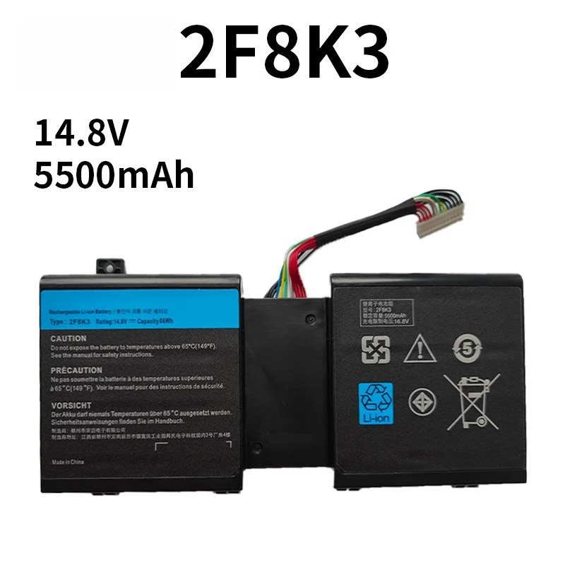 High Quality 2F8K3 Li-ion Replacement Battery For D ell Alienware 17,18 M17X R5 M18X R3 P18E P19E Notebook Battery