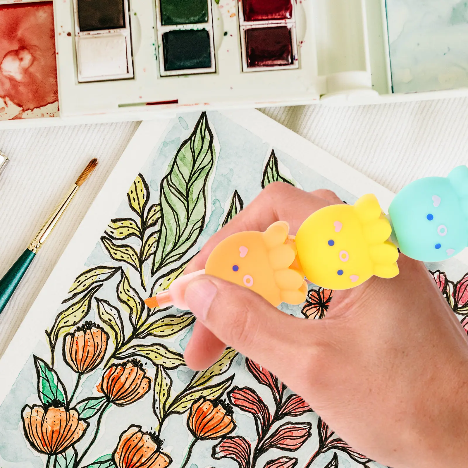 

Набор из 25 маркеров-выделителей: пластиковые, мультяшные, милые, портативные, для школы, чтения книг, цветные, флуоресцентные, для заметок