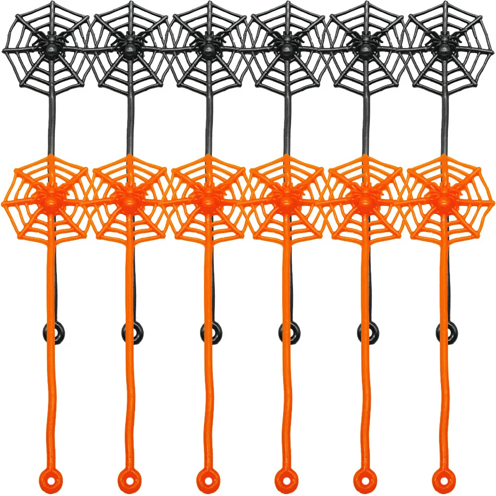 

50pcs Hand Sticky Spider Web Stretchy Halloween Party Supplies Kids Sensory Play Tpr Elastic Wall Crawlers Interactive Fun