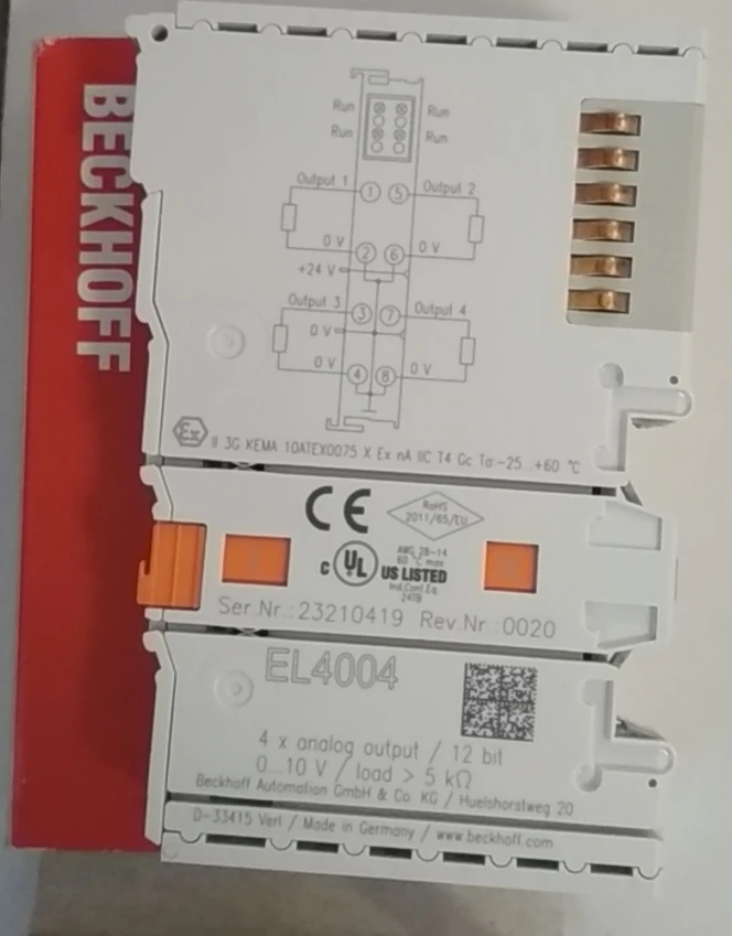 

Новый оригинальный модуль becjoff EL4004 0-10V 12-bit