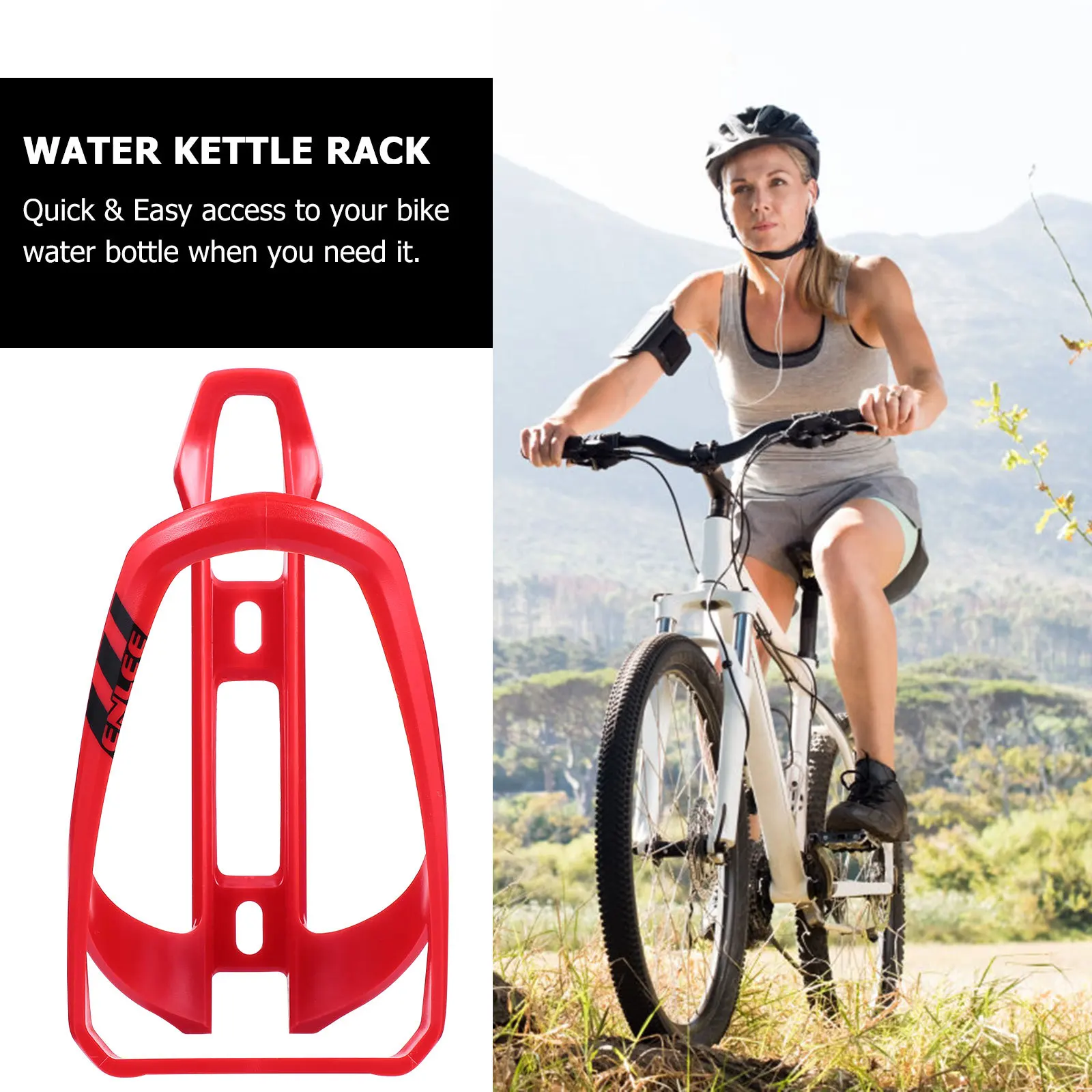 

Bike Water Bottle Holder Cage Lightweight 34G Plastic Frame for Mountain Folding Bicycle Kettle Stand Cup Storage Rack