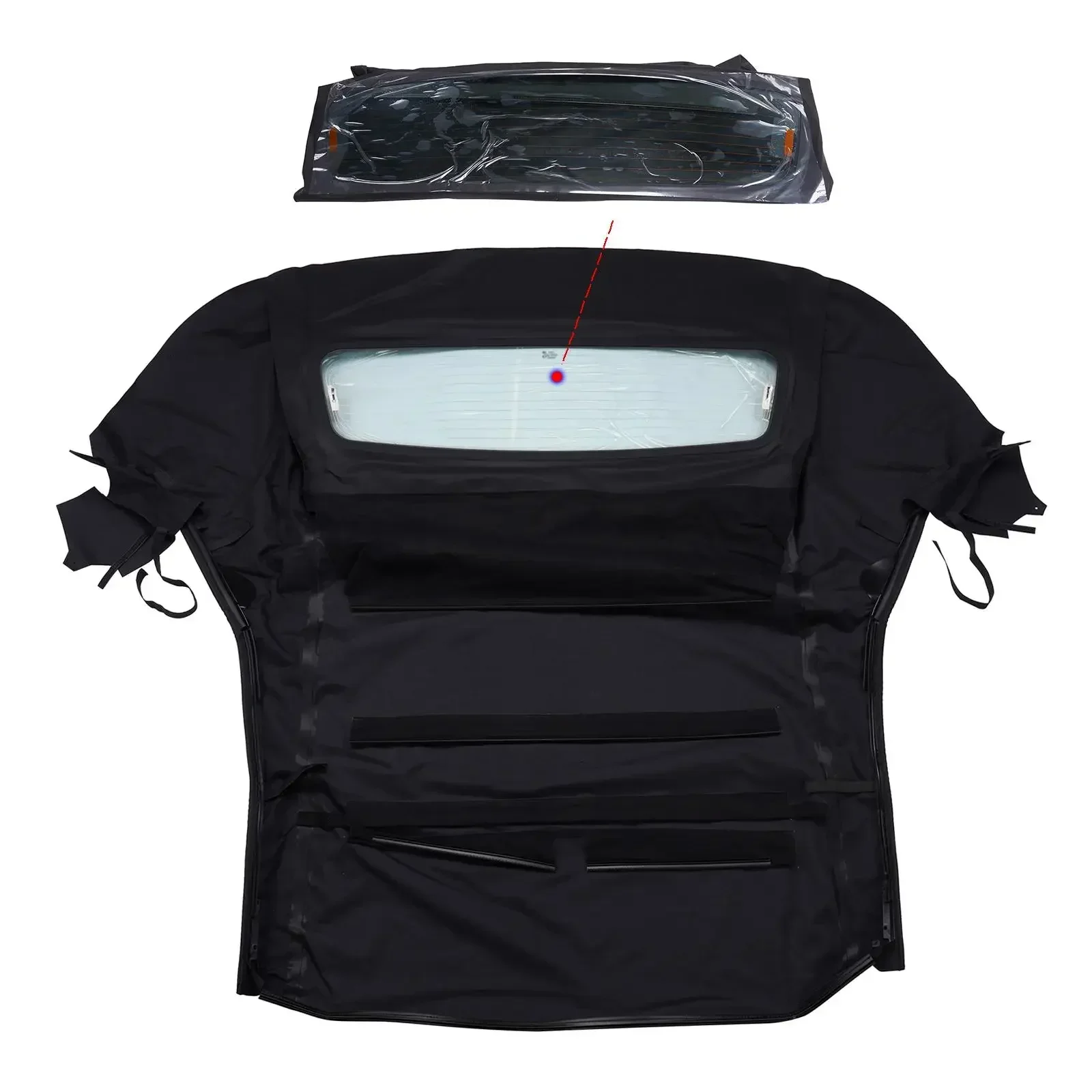 

AP03 For 2005-2014 Ford Mustang Convertible Top Soft w/Heated Glass Window Black