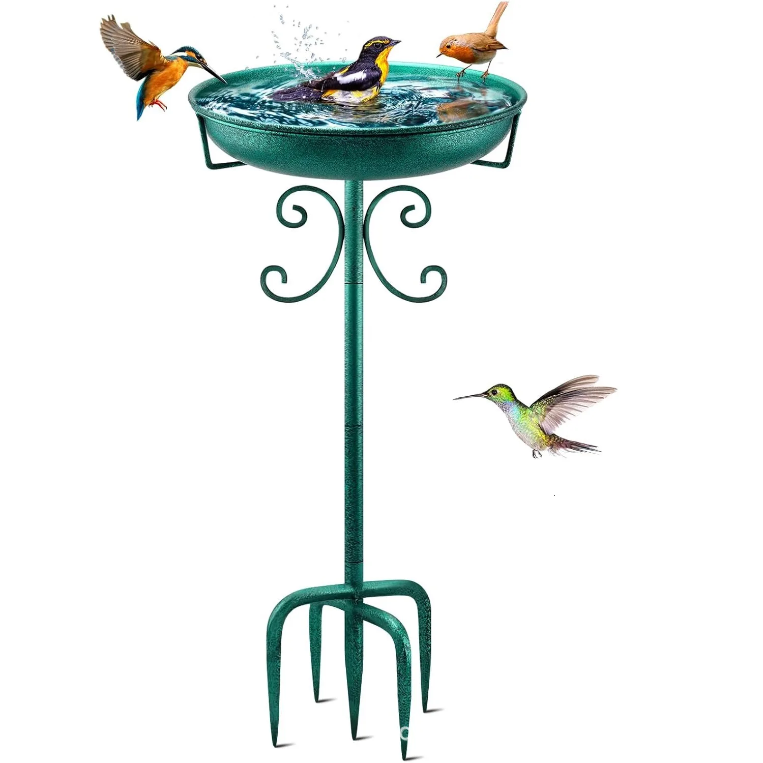 

American retro wrought iron decoration bird feeding water garden decoration