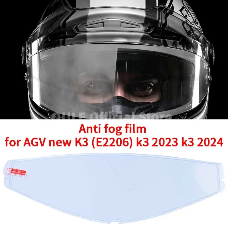 

Anti fog for AGV NEW K3 DOT E2206 k3 2023 2024 Motorcycle Helmet shield anti fog film Viewfinder Goggle Mica Accessories visor