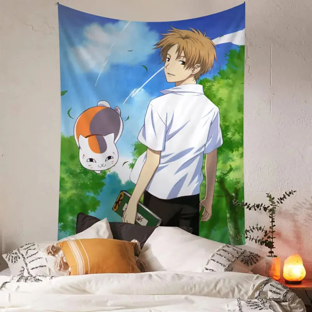 Anime Natsume yuujinchou Printed Large Wall Tapestry Art Science Fiction Room Home Decor Decor Blanket