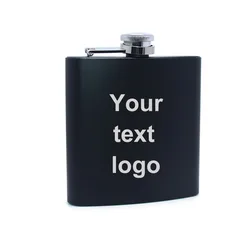 Frasco personalizado de acero inoxidable para hombres, frasco de 6 oz con tapa a prueba de fugas, a prueba de goteo, regalo para los novios