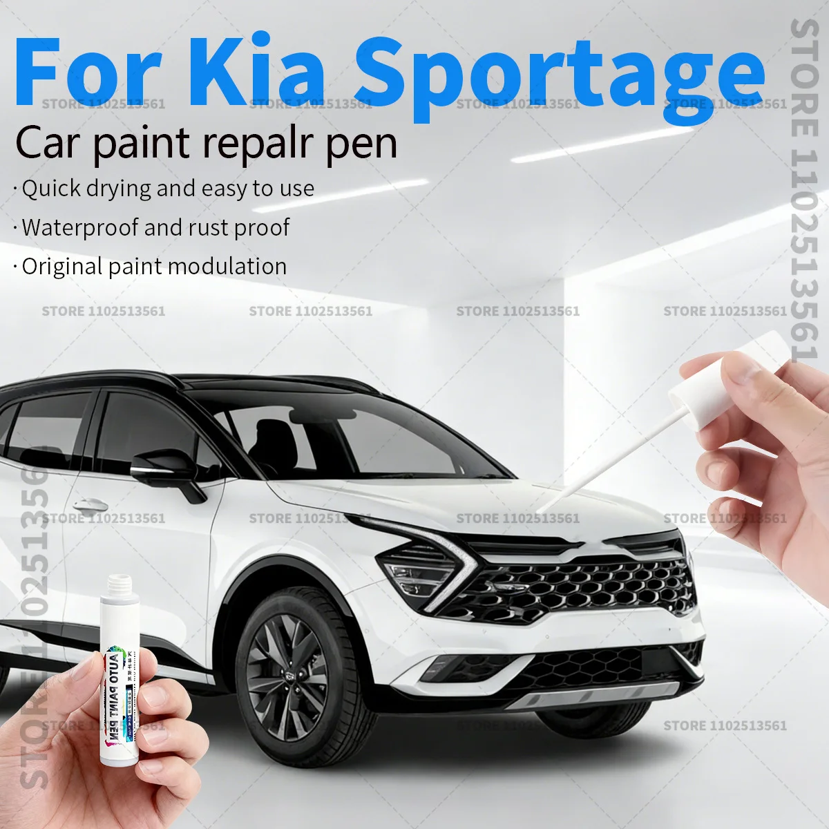 Paint Repair Pen Touch Up Scratch Remover DIY Auto Accessories For Kia Sportage 2010-2025 SL QL NQ5 Black White Green Silver Red