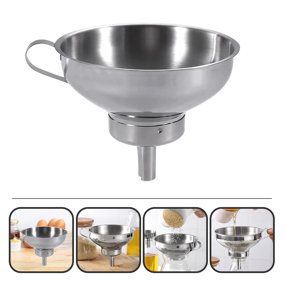 

Stainless Steel Funnel Oil Transferring Funnel For Kitchen Liquid Filtration Wine Use Gadget Tool