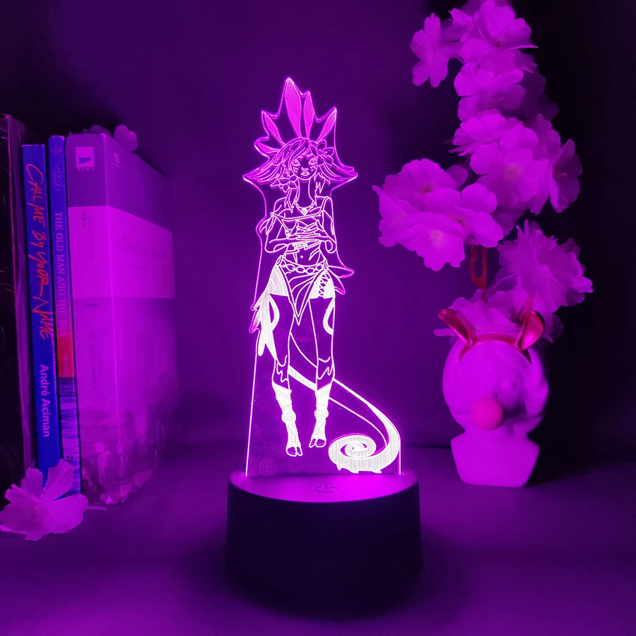 LOL Character Neeko-Lámpara de juego Kawaii, decoración de sala de juegos, LED que cambia de Color, ambiente, modelo de iluminación, regalo para