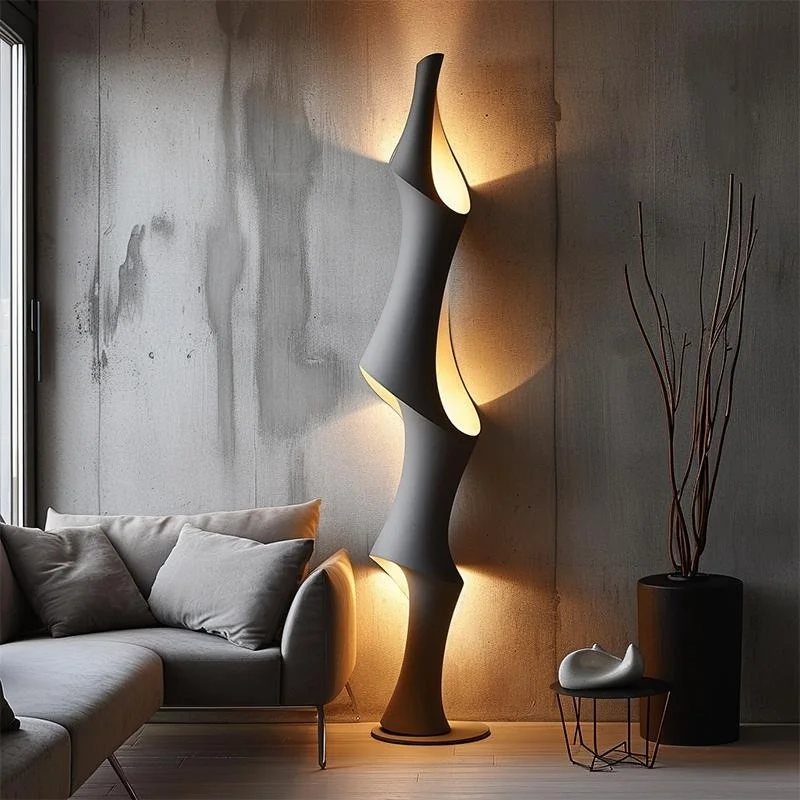 

2025 New High end Japanese Retro Custom Floor Lamp Art Style Bamboo Silk Bedroom and Study Decorative Lamp