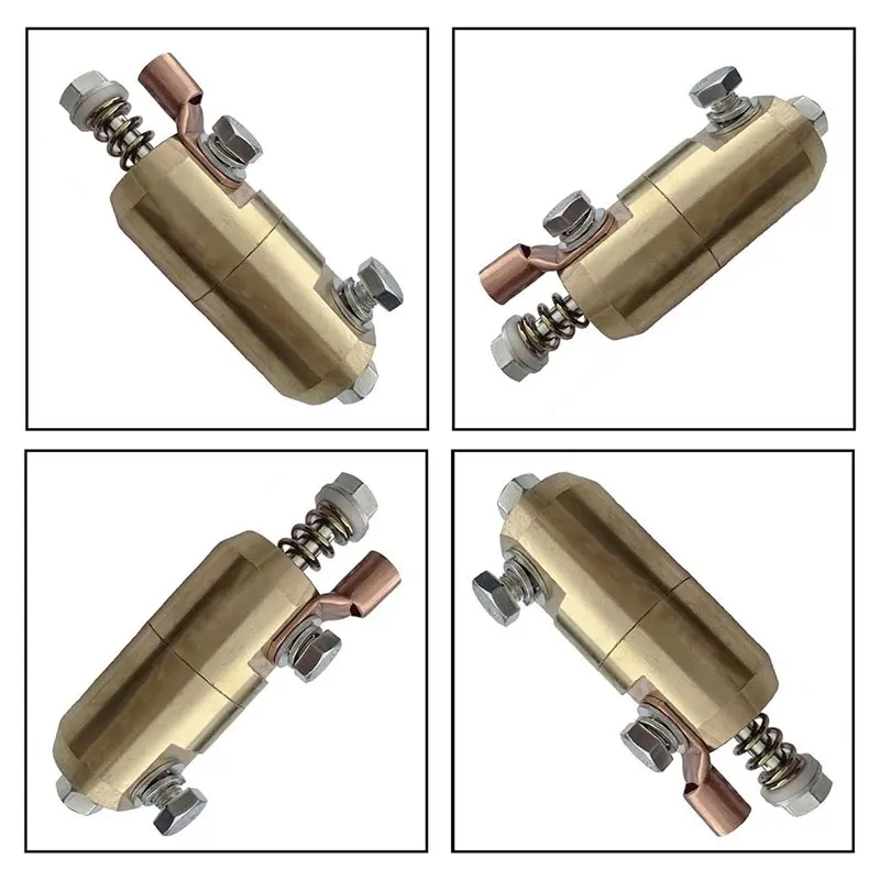 ABHI-Brass Earth Connector 1200A Welding Ground Clamp Adapter 360 Degree Rotating For MIG TIG Plasma Equipment
