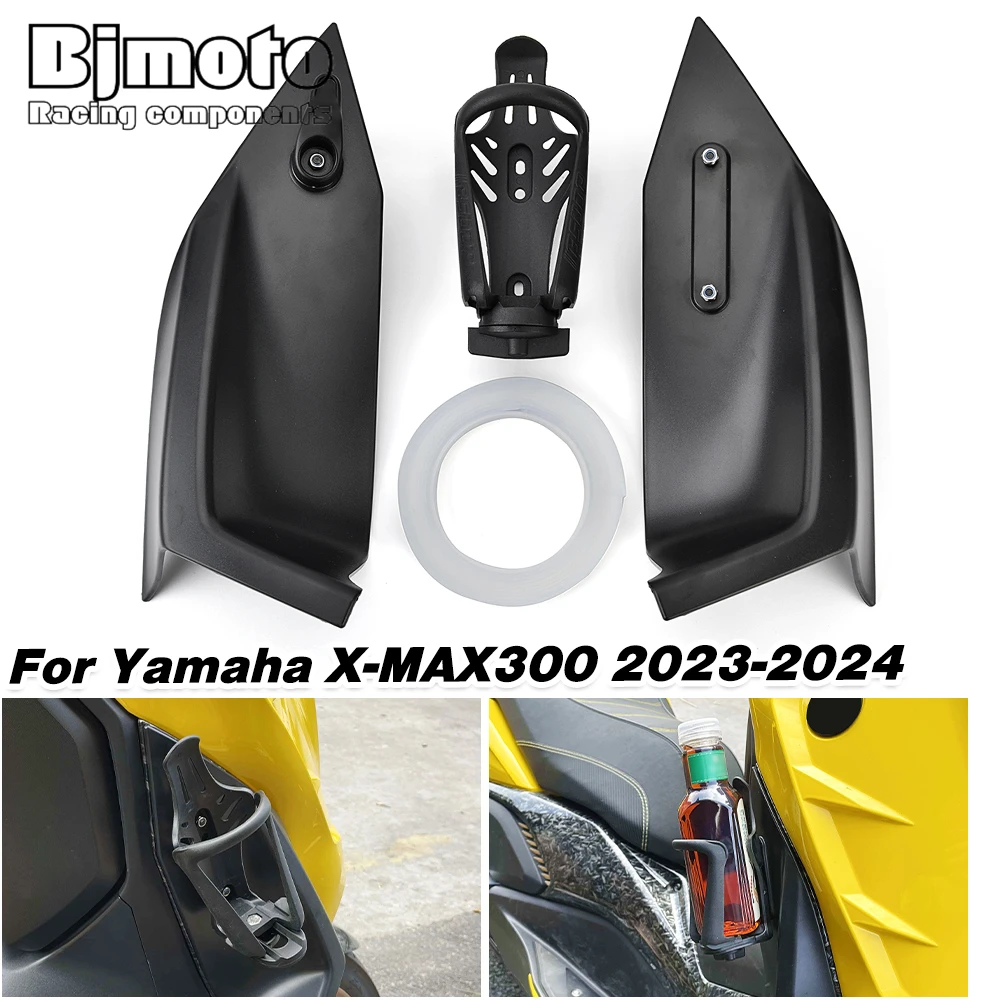 Motorcycle Outdoor Riding Mirror Handlebar Water Bottle Cup Holder Adjustable Drinking Cup Bracket For Yamaha XMAX 300 2023-2024