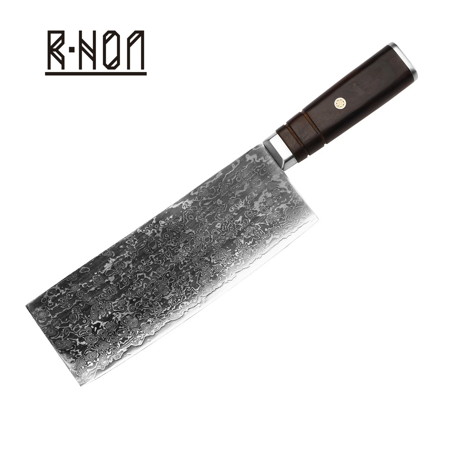 

RHON 8"67Layer Damascus Steel Chinese Cleaver Kitchen Slicing Meat Knife Household Utility Cutting Cooking Knives Wooden Handle