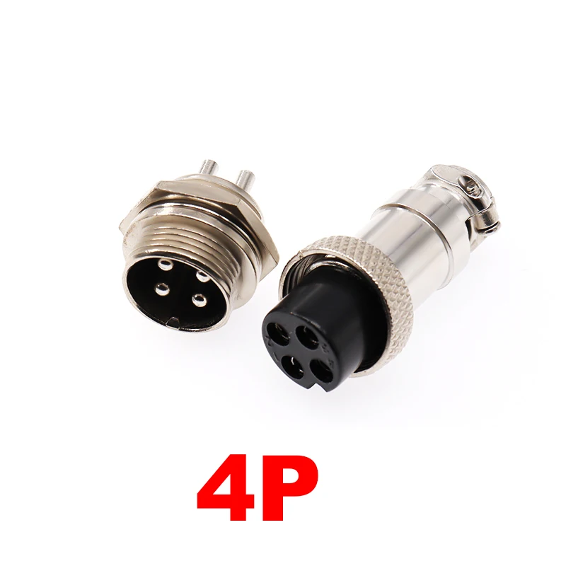 1 Set GX16 Aviation Plug Socket Connector 2 3 4 5 6 Pin Electric Scooter eBike Charging Charger Plug Male & Female Wire Panel