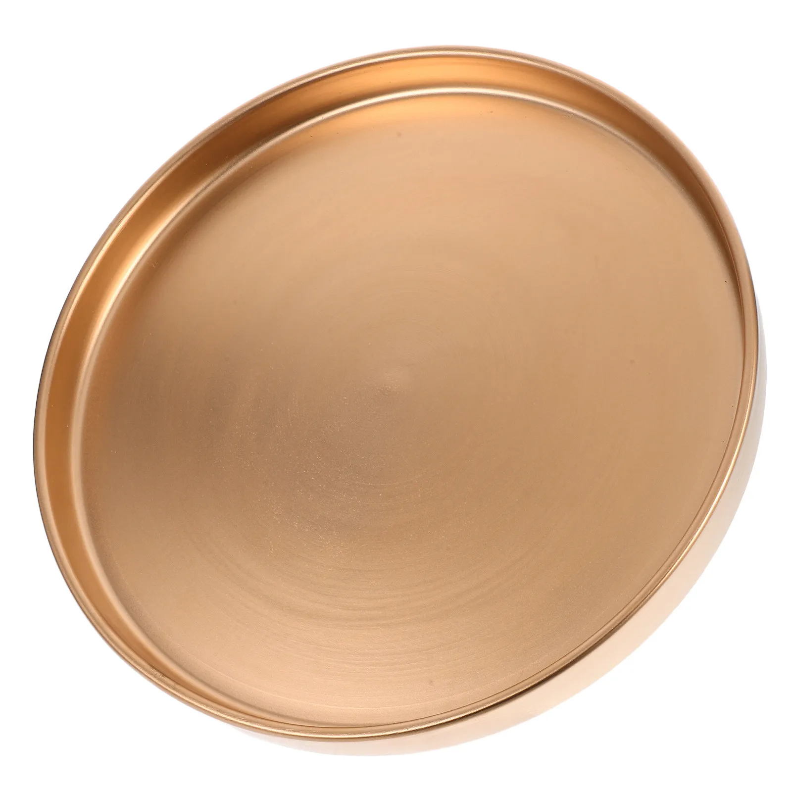 Large Round Ceramic Plant Saucer Gold Water Catching Drip Tray for Indoor Plants Flower Pot Base Mat Planter Drainage
