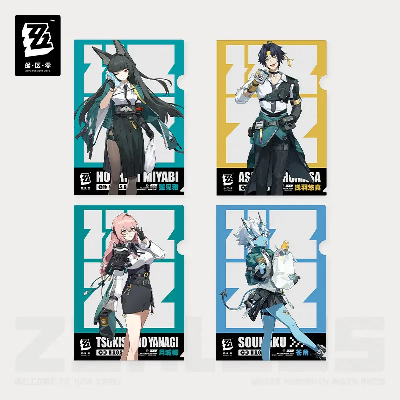 

[Genuine] miHoYo Game Zenless Zone Zero Folder Six Lesson Daily Series Hoshimi Asaba Yanagi Soukaku Folder Cosplay Xmas Gifts