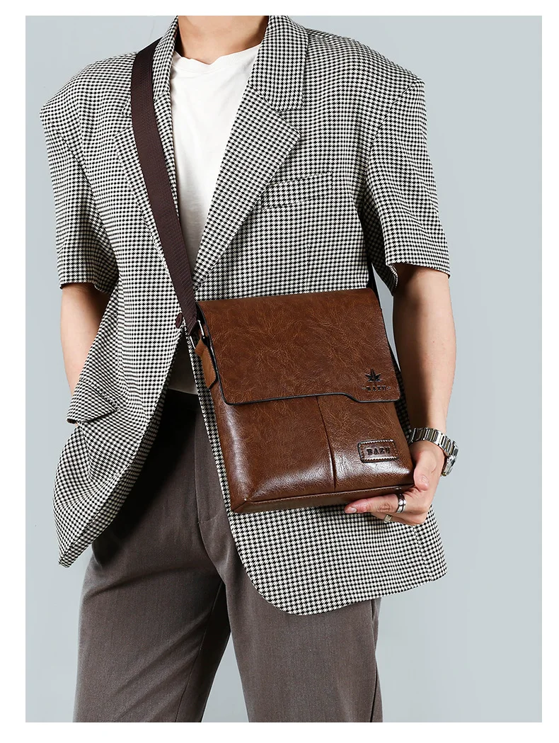 العلامة التجارية الفاخرة خمر حقيبة ساع الرجال حقيبة كتف جلدية الذكور حقيبة يد البني الأسود الجانب حقيبة الأعمال حقيبة كروسبودي للرجال