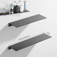 30/40/50CM Bathroom Shelf Aluminum Floating Shelves for Wall Mounted Shower Organiser Kitchen Storage Rack Bathroom Accessories